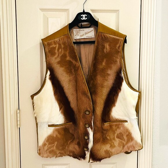 Vintage Other - Vintage Bill Robinson cow hide vest size Large